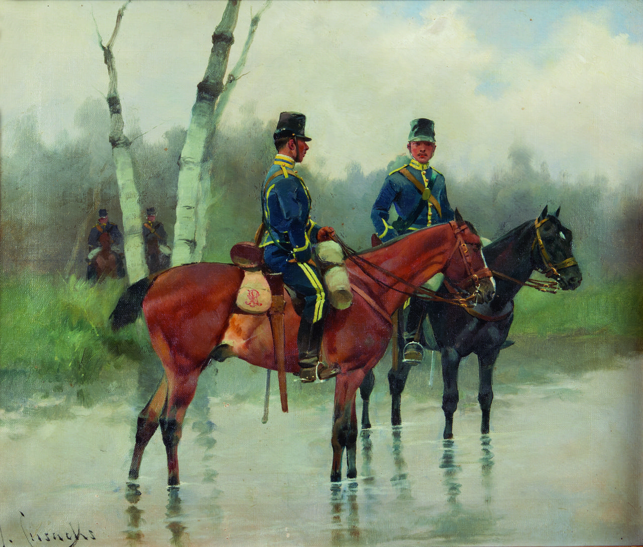 Soldats de cavalleria. Josep Cusachs i Cusachs